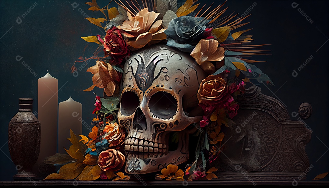 Dia dos Mortos, lembrando o falecido 1º de novembro.