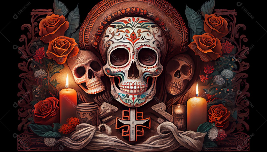 Dia dos Mortos, lembrando o falecido 1º de novembro.