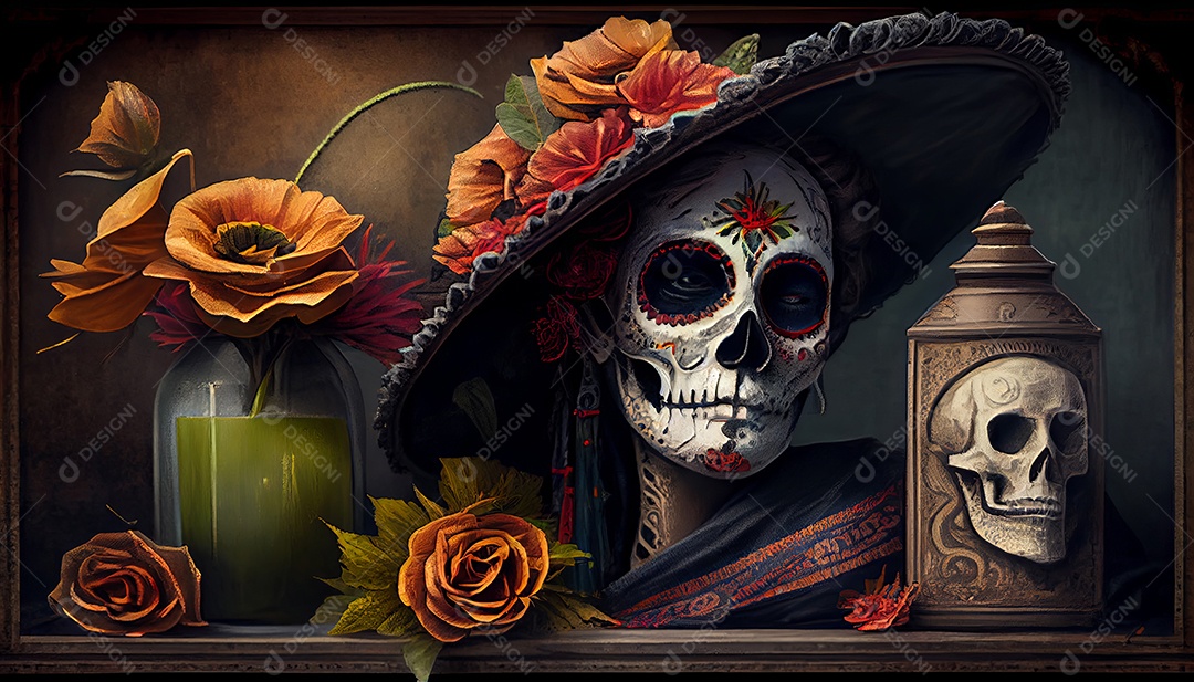 Dia dos Mortos, lembrando o falecido 1º de novembro.