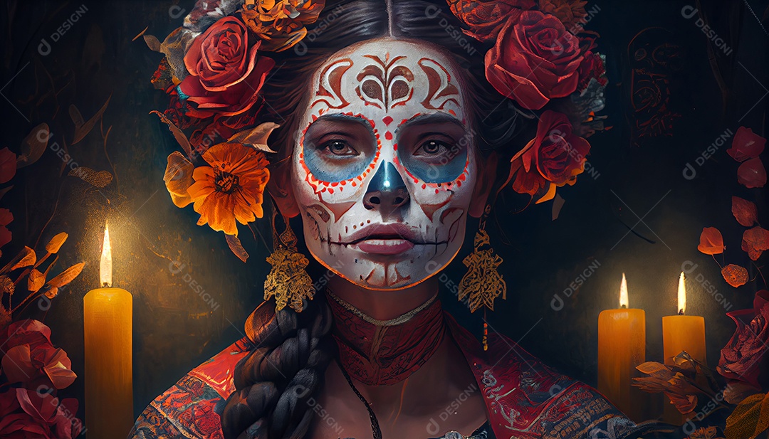 Dia dos Mortos, lembrando o falecido 1º de novembro.