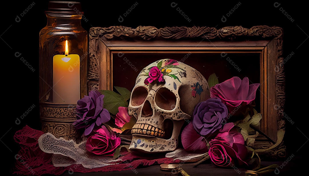 Dia dos Mortos, lembrando o falecido 1º de novembro.