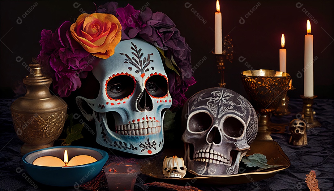 Dia dos Mortos, lembrando o falecido 1º de novembro.