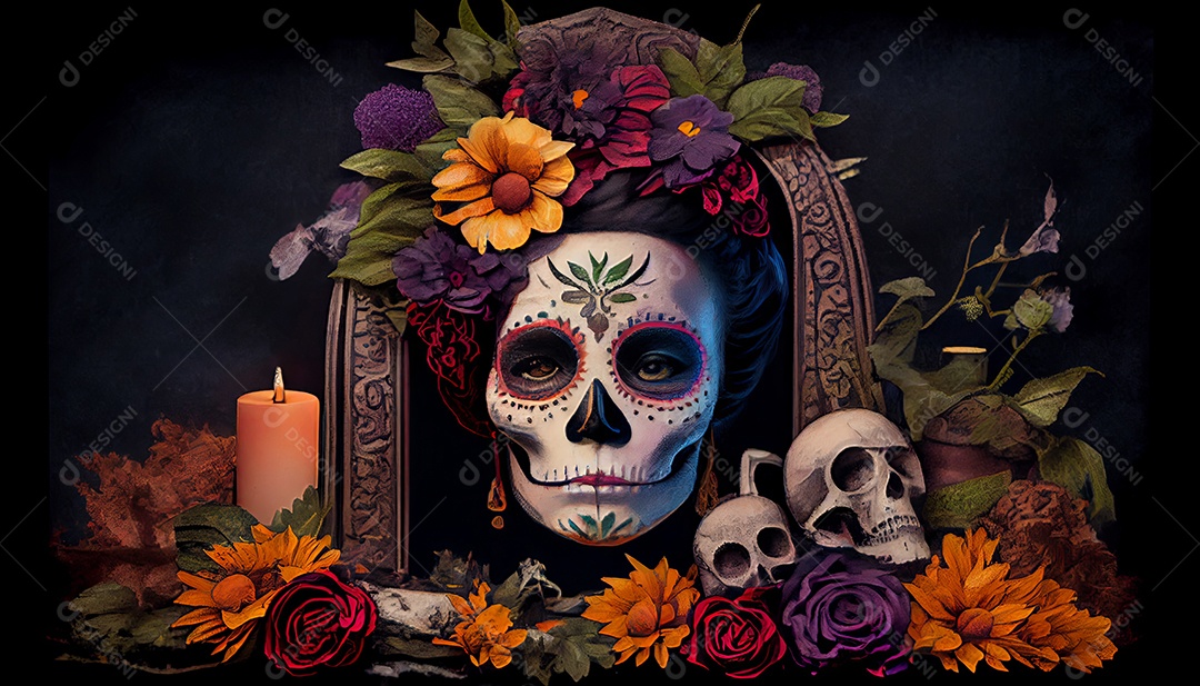 Dia dos Mortos, lembrando o falecido 1º de novembro.