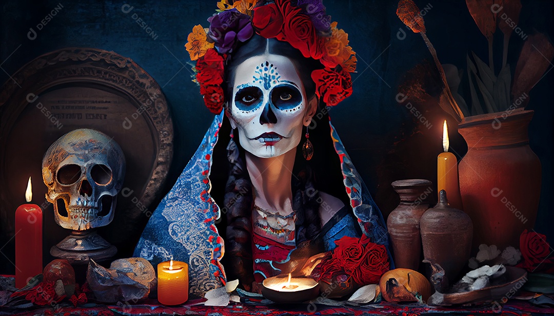 Dia dos Mortos, lembrando o falecido 1º de novembro.