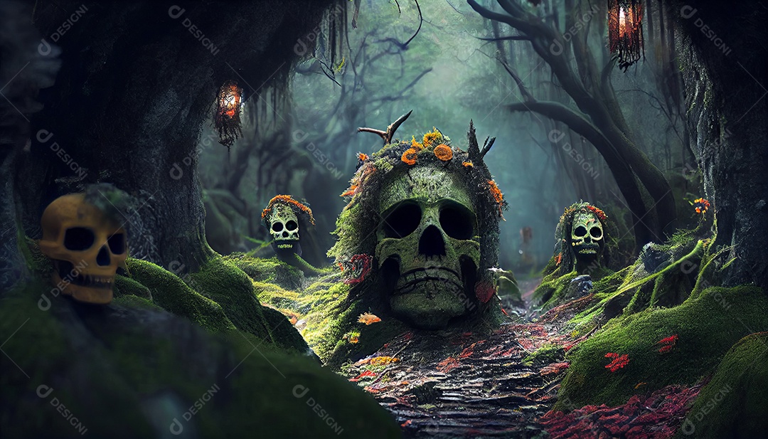 Dia dos Mortos, lembrando o falecido 1º de novembro.