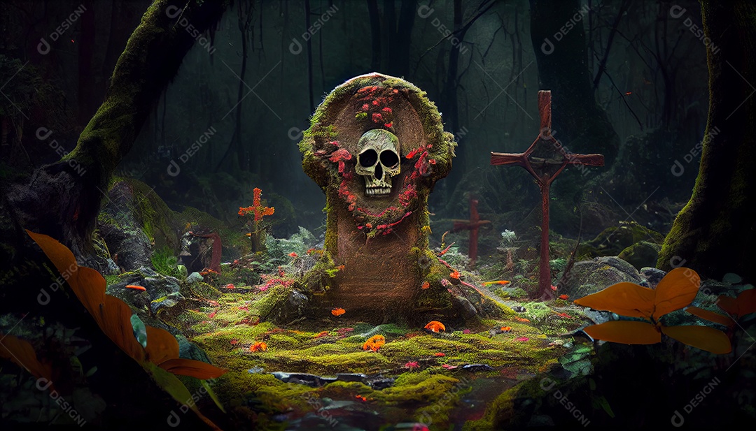 Dia dos Mortos, lembrando o falecido 1º de novembro.