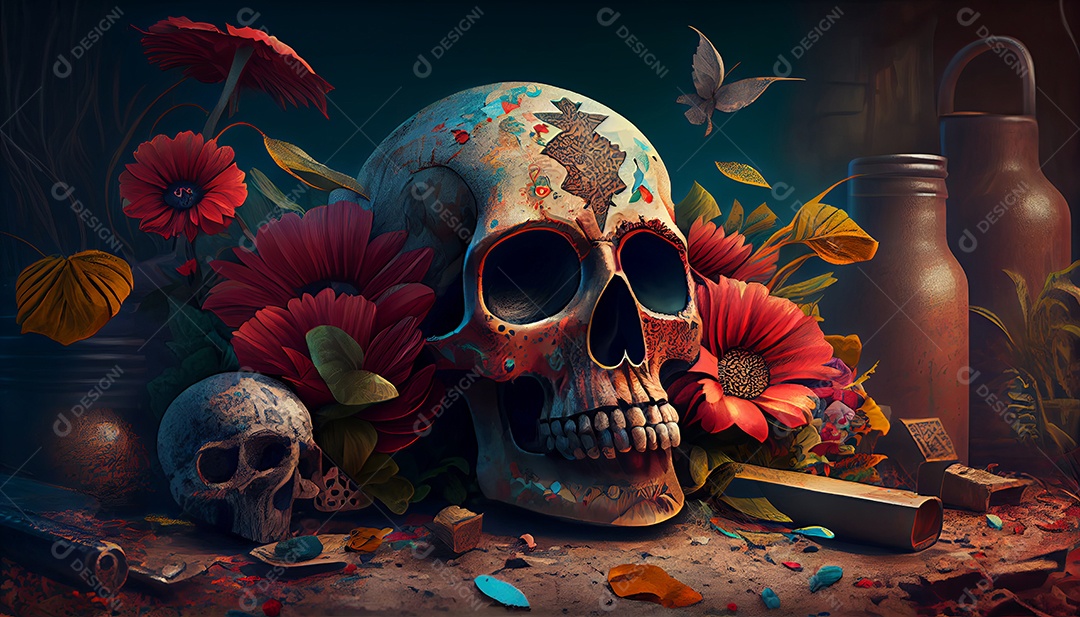 Dia dos Mortos, lembrando o falecido 1º de novembro.