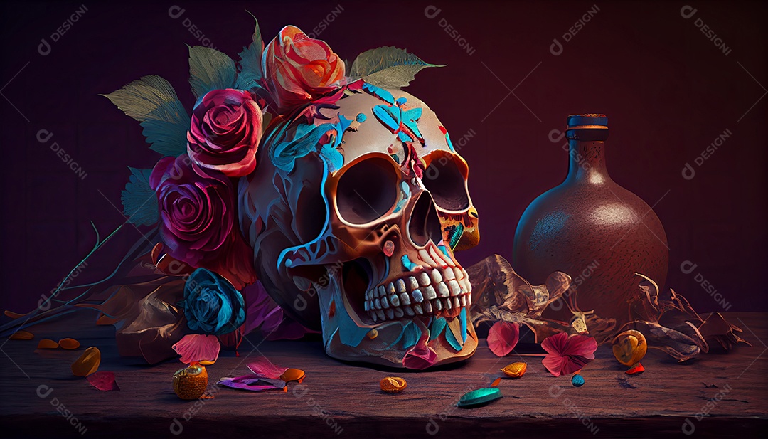 Dia dos Mortos, lembrando o falecido 1º de novembro.