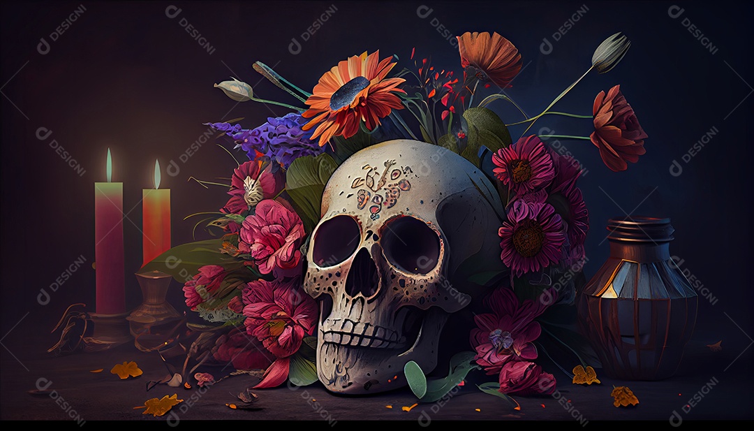 Dia dos Mortos, lembrando o falecido 1º de novembro.