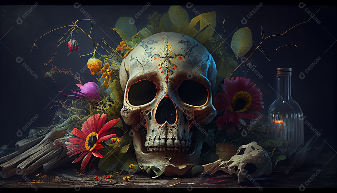 Dia dos Mortos, lembrando o falecido 1º de novembro.