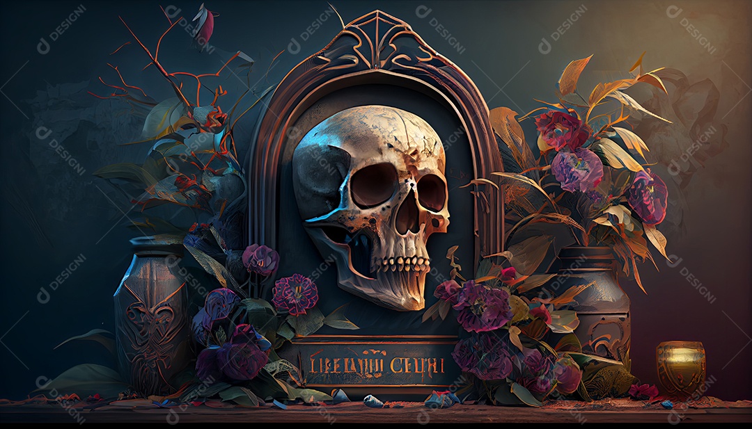 Dia dos Mortos, lembrando o falecido 1º de novembro.