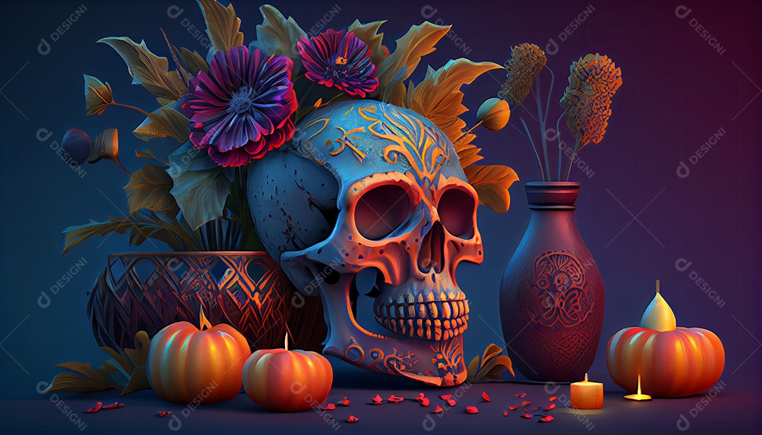 Dia dos Mortos, lembrando o falecido 1º de novembro.