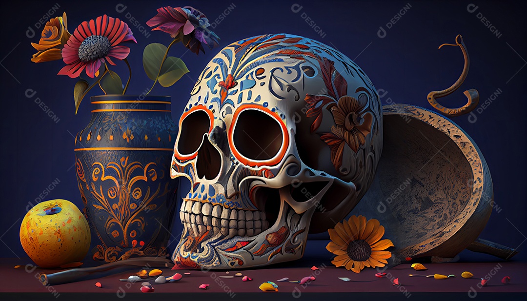 Dia dos Mortos, lembrando o falecido 1º de novembro.