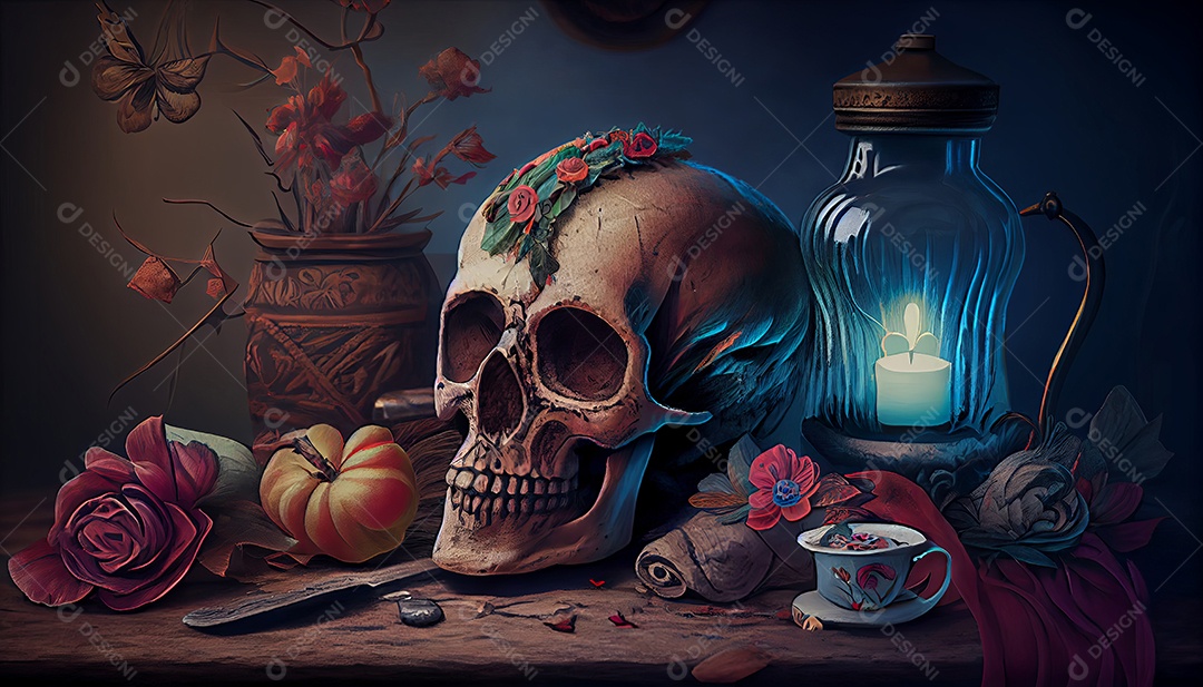 Dia dos Mortos, lembrando o falecido 1º de novembro.