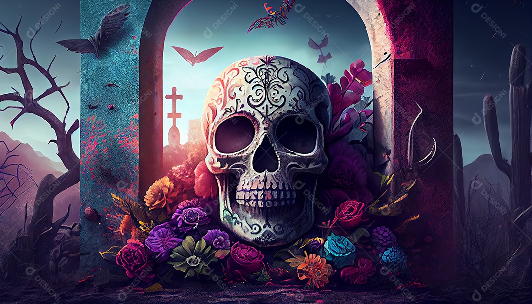 Dia dos Mortos, lembrando o falecido 1º de novembro.