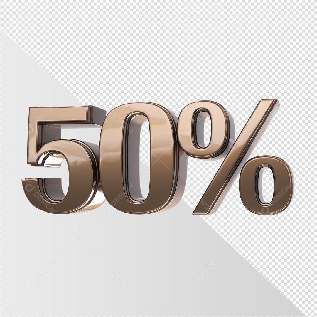 Elemento De Número 50% Marrom Para Composição PSD