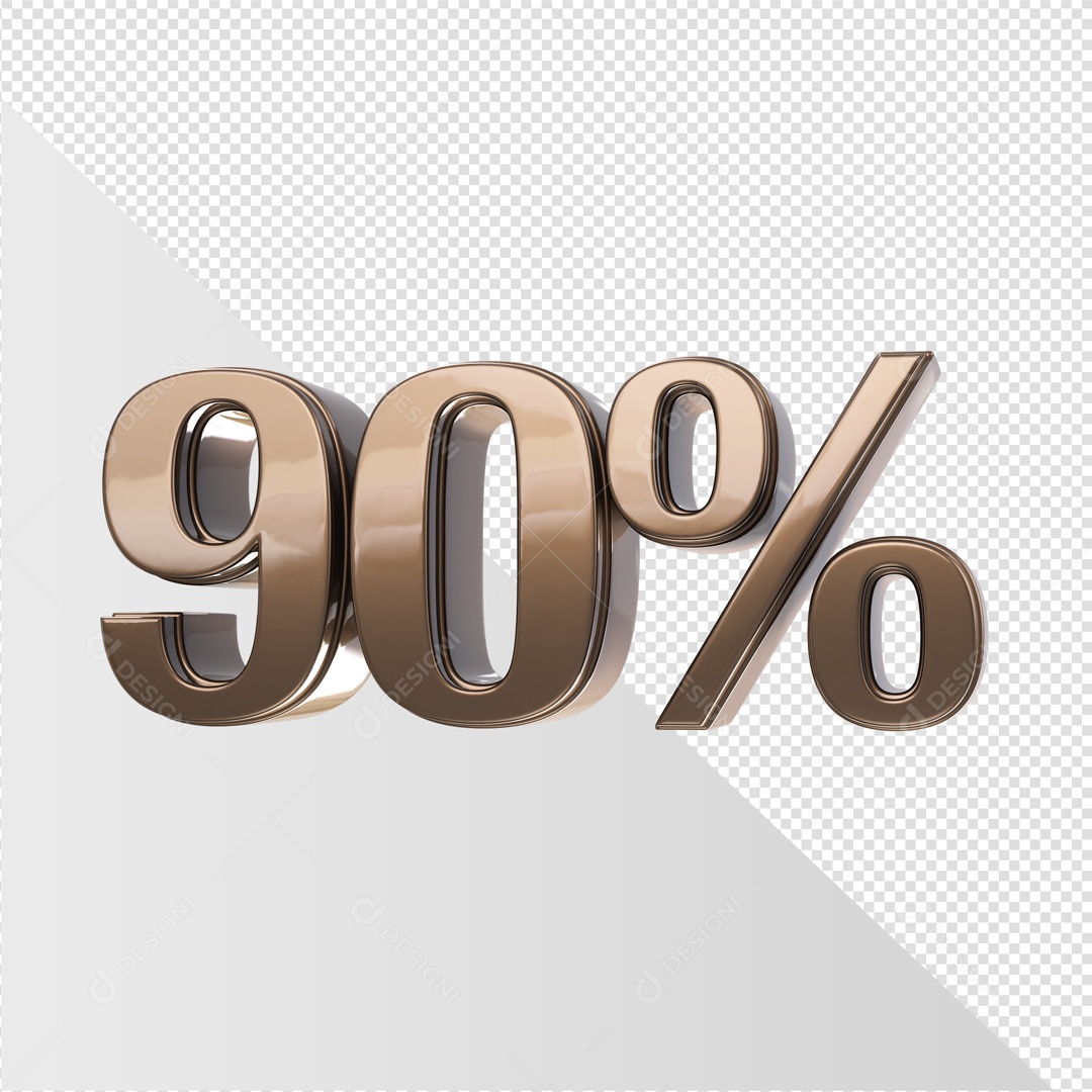 Elemento De Número 90% Marrom Para Composição PSD