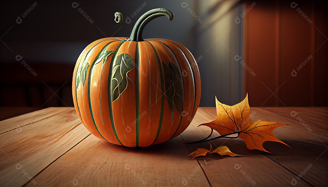 Abóbora Dia de Ação de Graças e Festa da Colheita 23 de novembro.