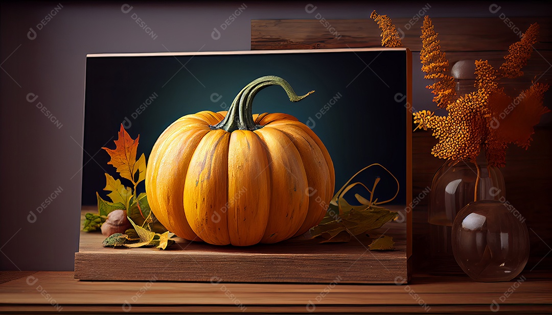 Abóbora Dia de Ação de Graças e Festa da Colheita 23 de novembro.