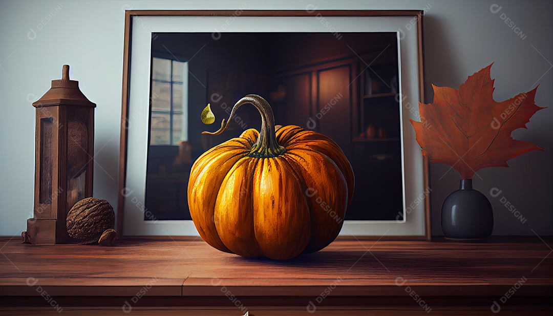 Abóbora Dia de Ação de Graças e Festa da Colheita 23 de novembro.