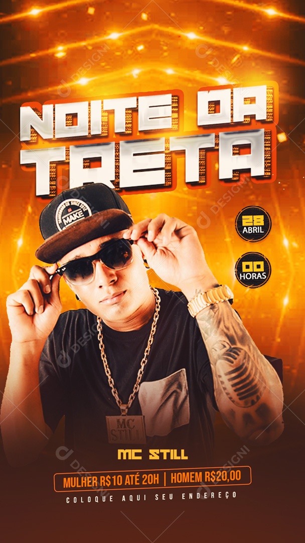 Story Flyer Noite da Treta Social Media PSD Editável