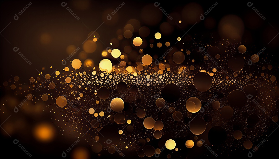 Bokeh abstrato dourado em fundo preto Black Friday a maior campanha de vendas 24 de novembro.