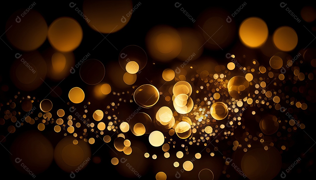Bokeh abstrato dourado em fundo preto Black Friday a maior campanha de vendas 24 de novembro.
