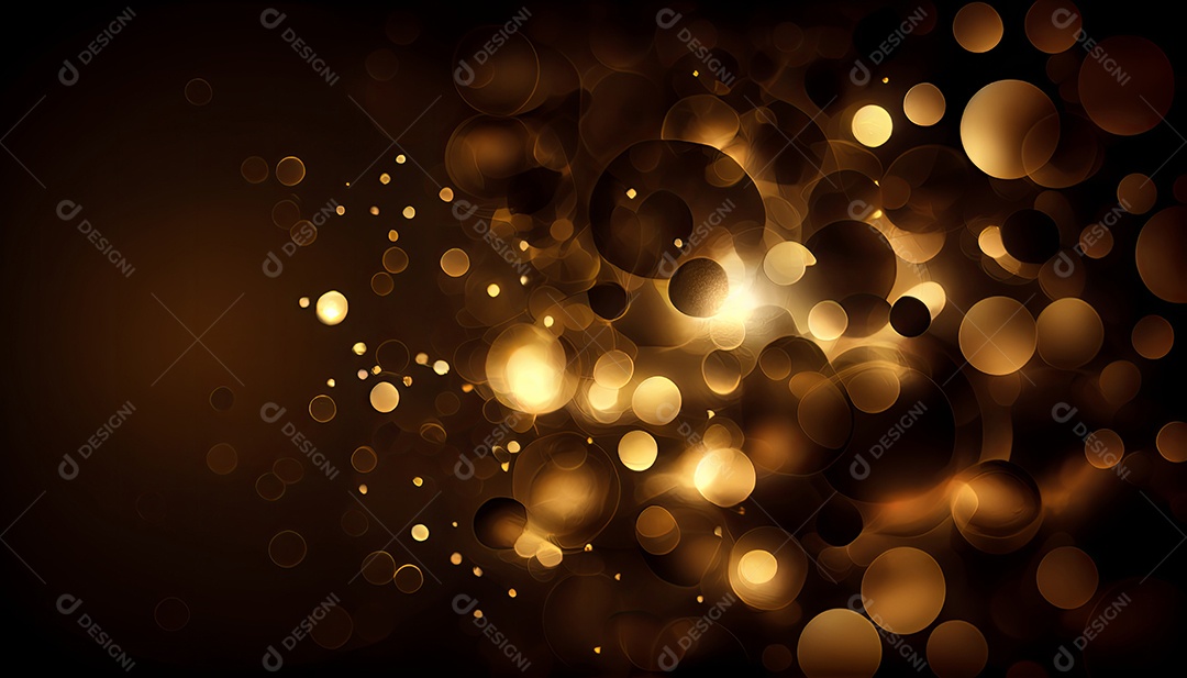 Bokeh abstrato dourado em fundo preto Black Friday a maior campanha de vendas 24 de novembro.