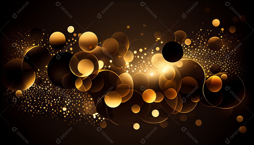 Bokeh abstrato dourado em fundo preto Black Friday a maior campanha de vendas 24 de novembro.