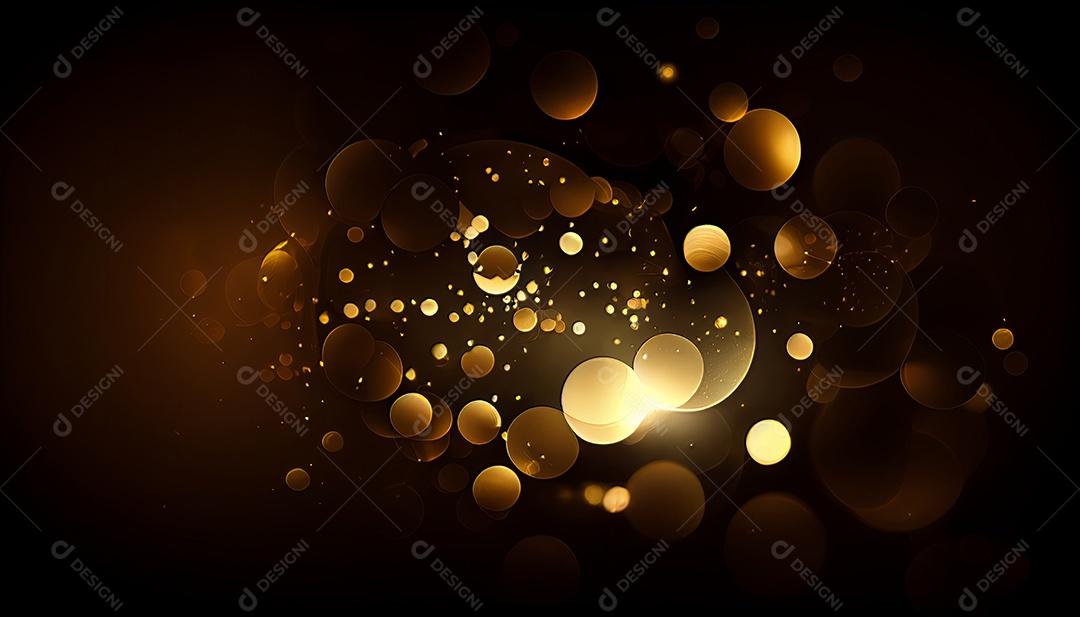 Bokeh abstrato dourado em fundo preto Black Friday a maior campanha de vendas 24 de novembro.