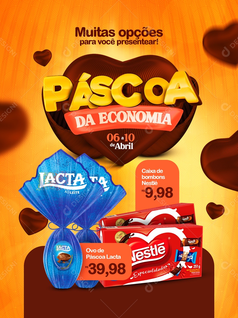 Muitas Opções Para Você Presentear Páscoa da Economia Social Media PSD Editável