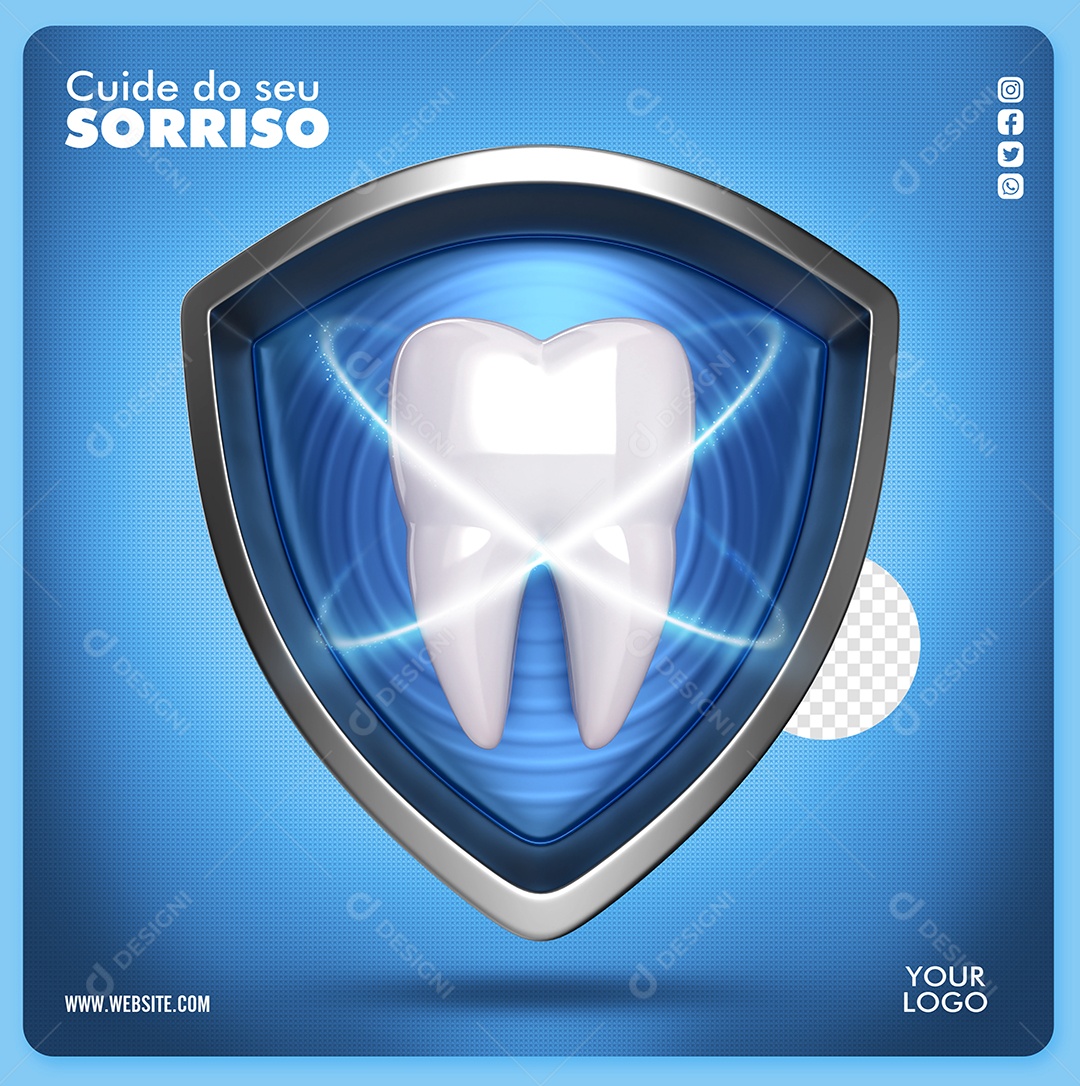 Take Care of Your Smile Editable Social Media PSD