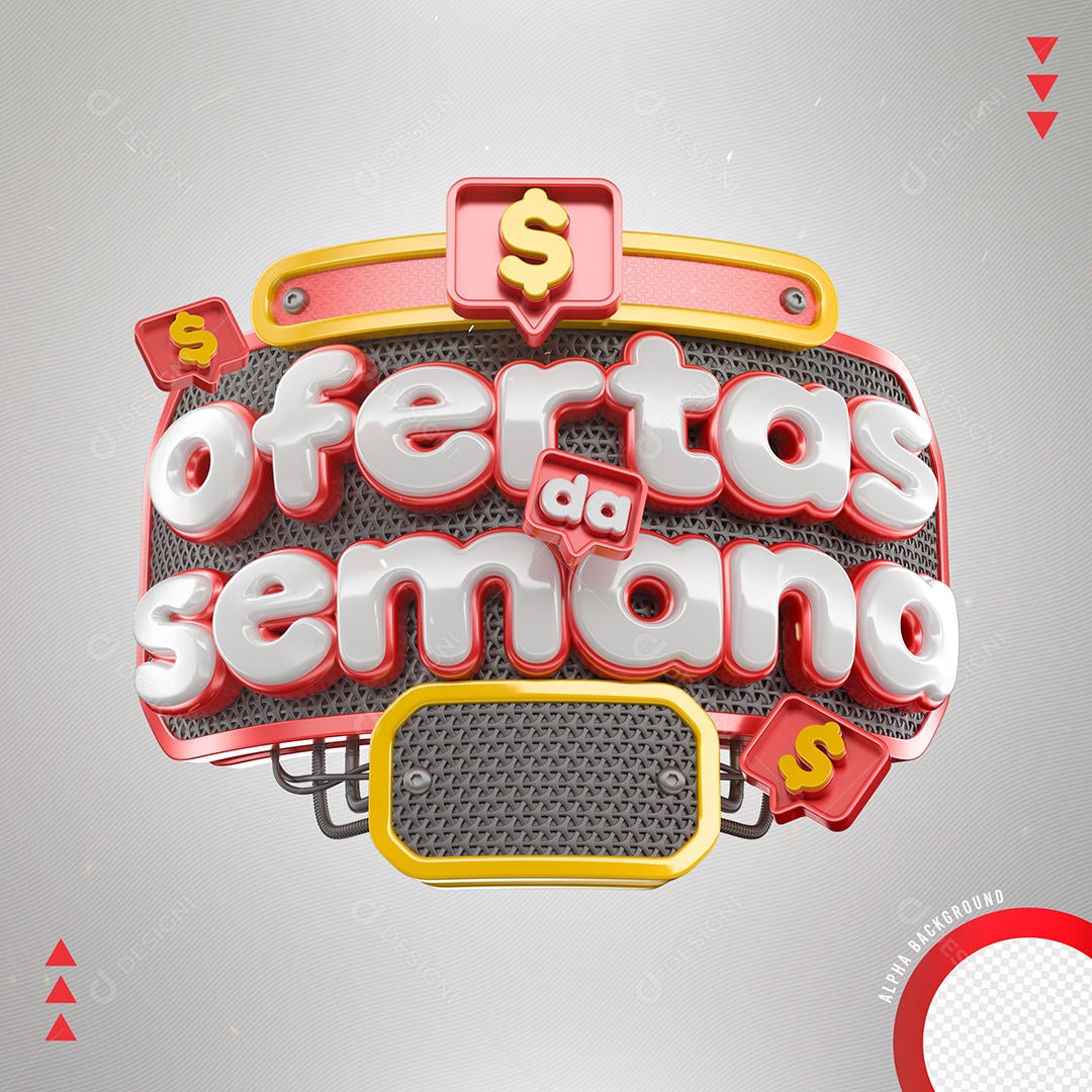Selo 3D Para Composição Ofertas da Semana PNG Transparente