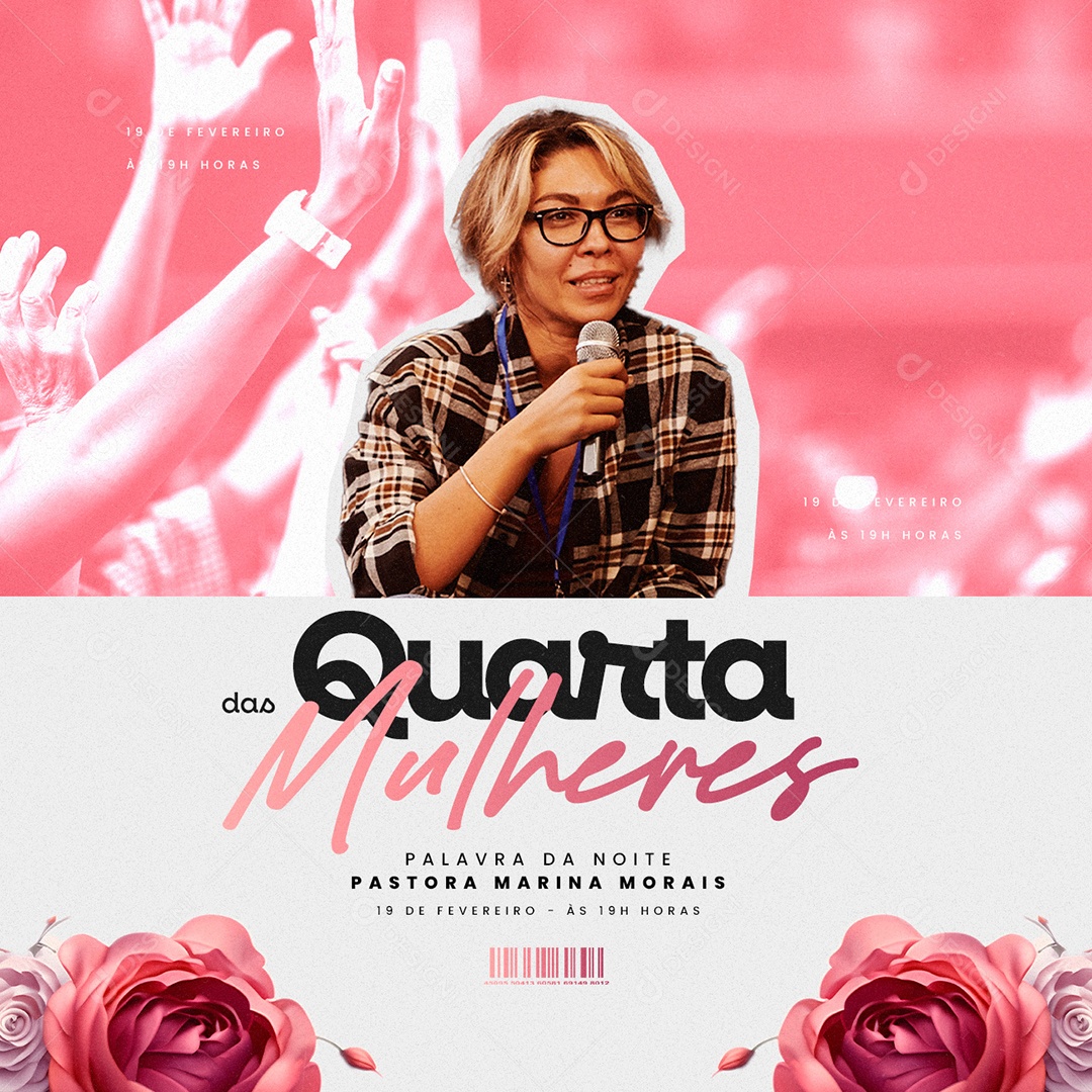 Social Media Igreja Quarta Das Mulheres PSD Editável