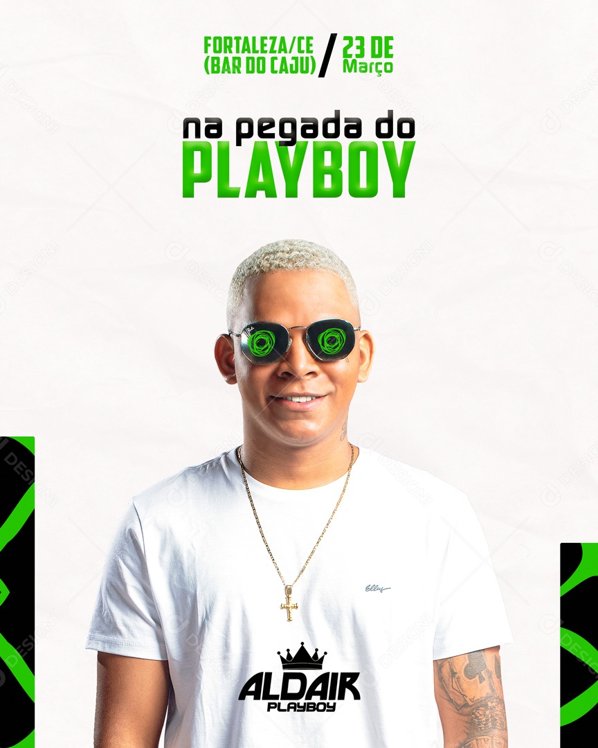 Flyer na Pegada do Playboy Social Media PSD Editável