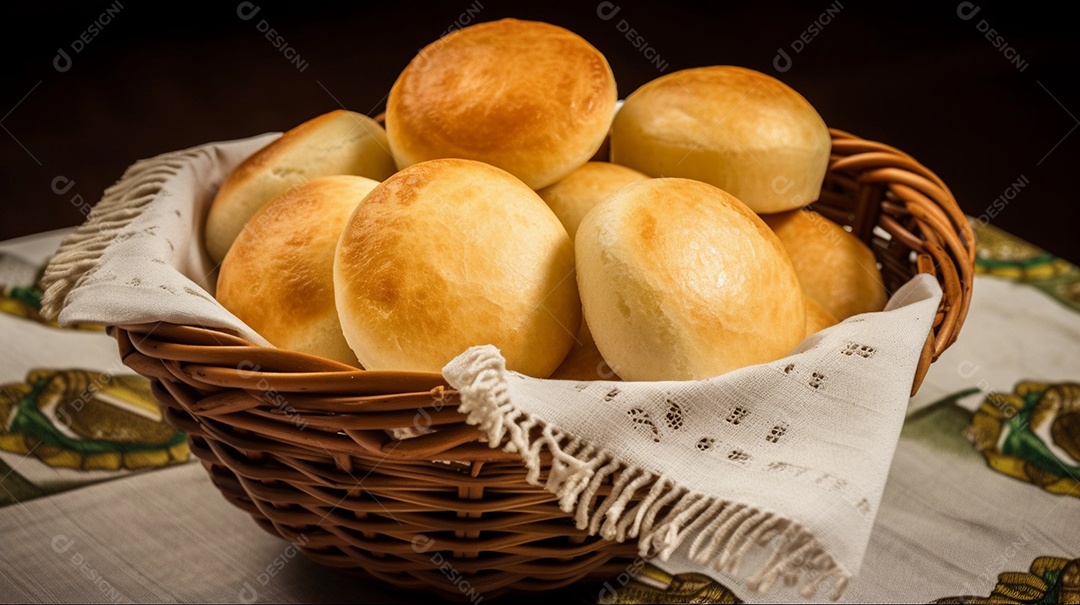 Pão de queijo brasileiro ou pão de queijo, lanche tradicional do brasil