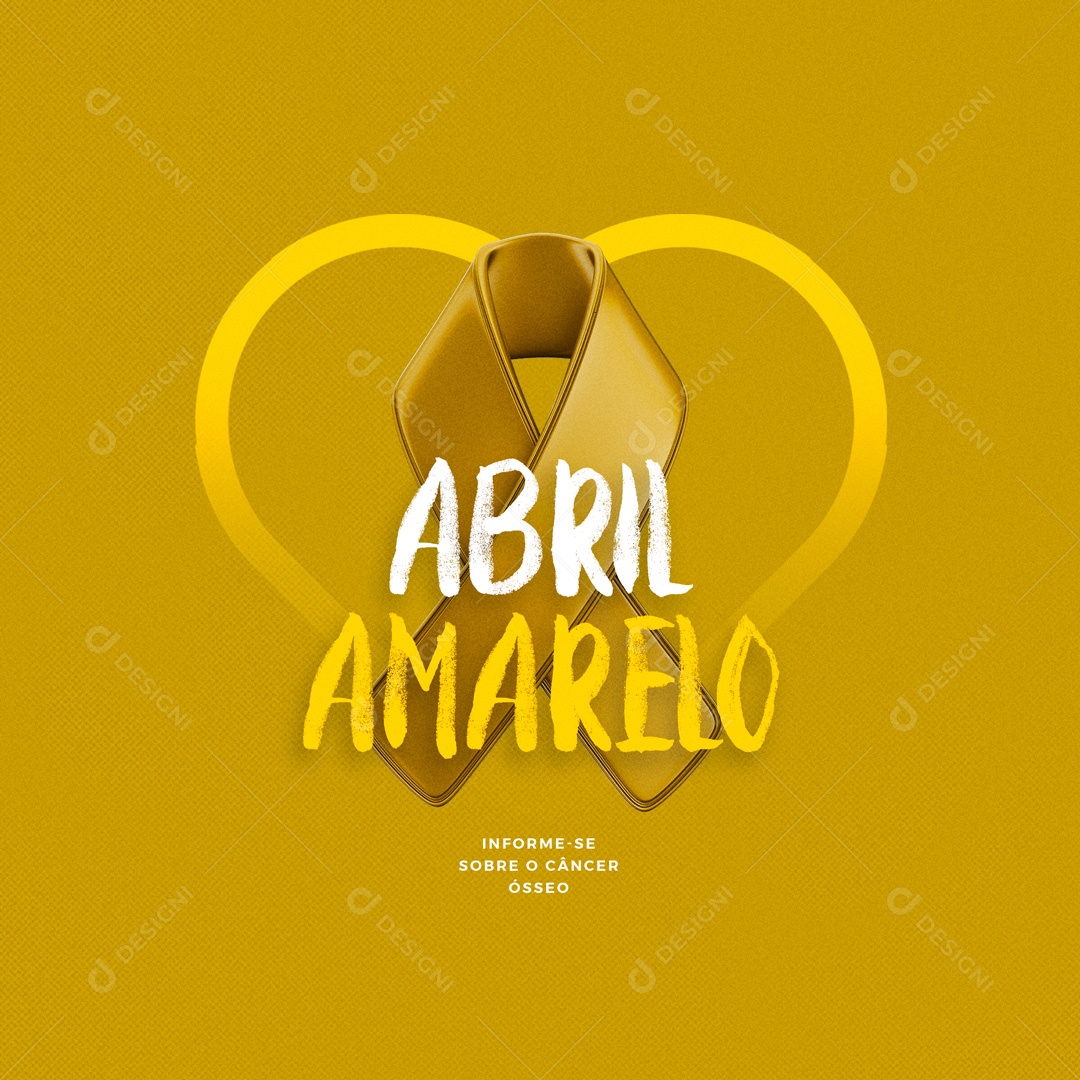 Abril Amarelo Informe-se Sobre o Câncer Ósseo Social Media PSD Editávael