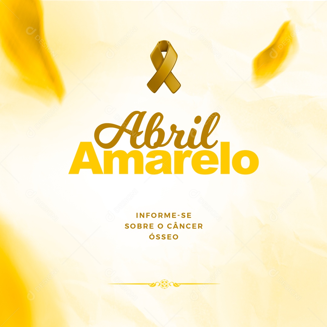 Abril Amarelo Informe-se Sobre o Câncer Ósseo Social Media PSD Editávael