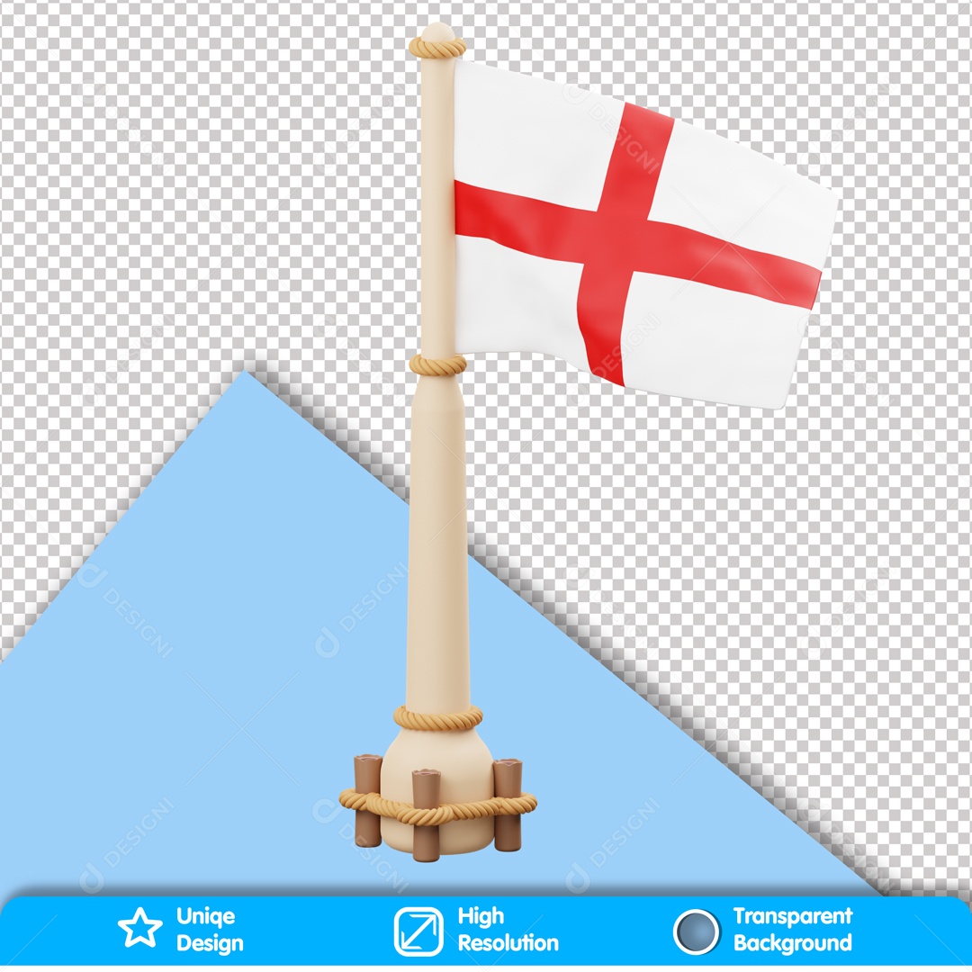 Elemento 3D Bandeira Da Inglaterra PSD