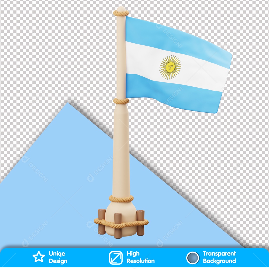 Elemento 3D Bandeira Da Argentina PSD