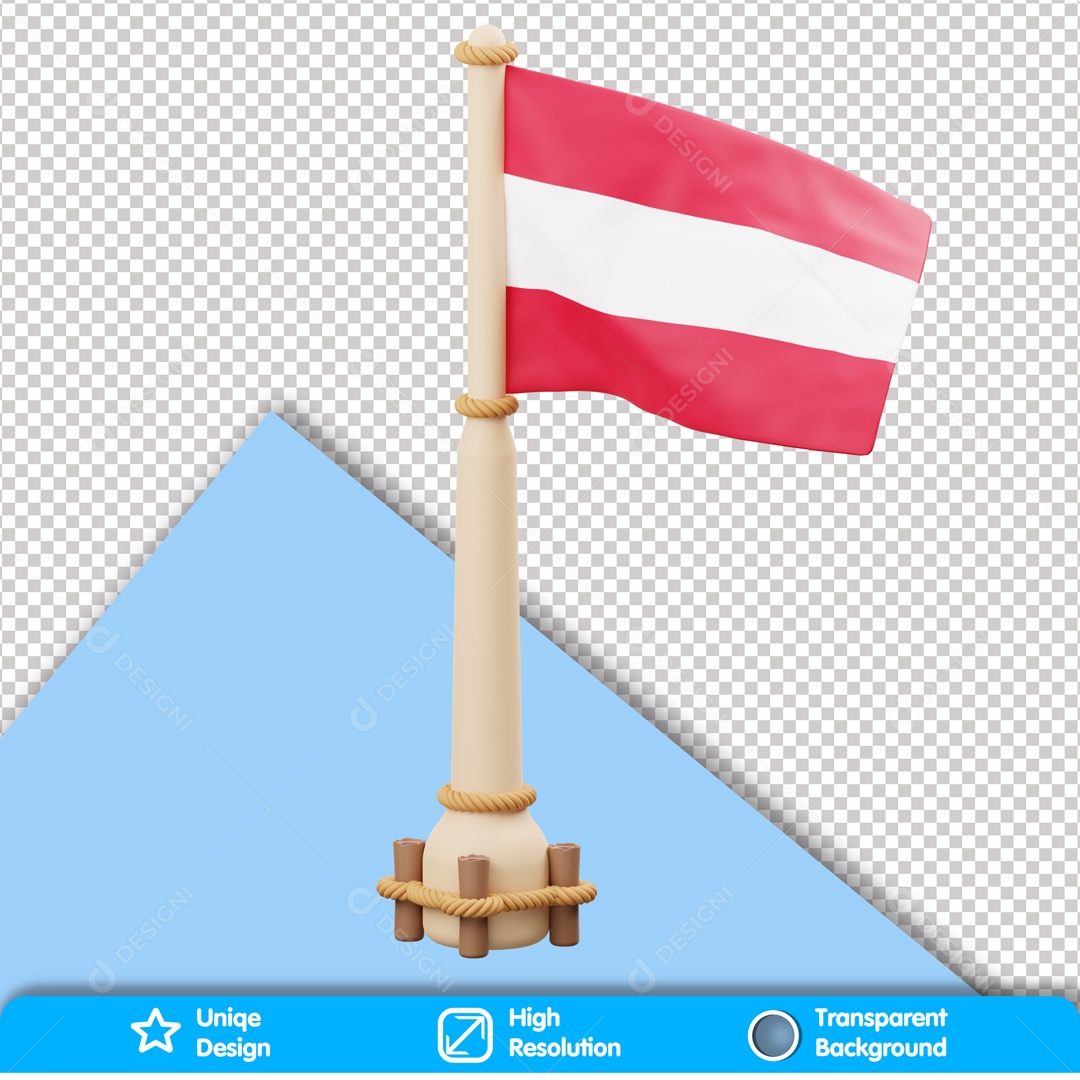 Elemento 3D Bandeira Da Áustria PSD