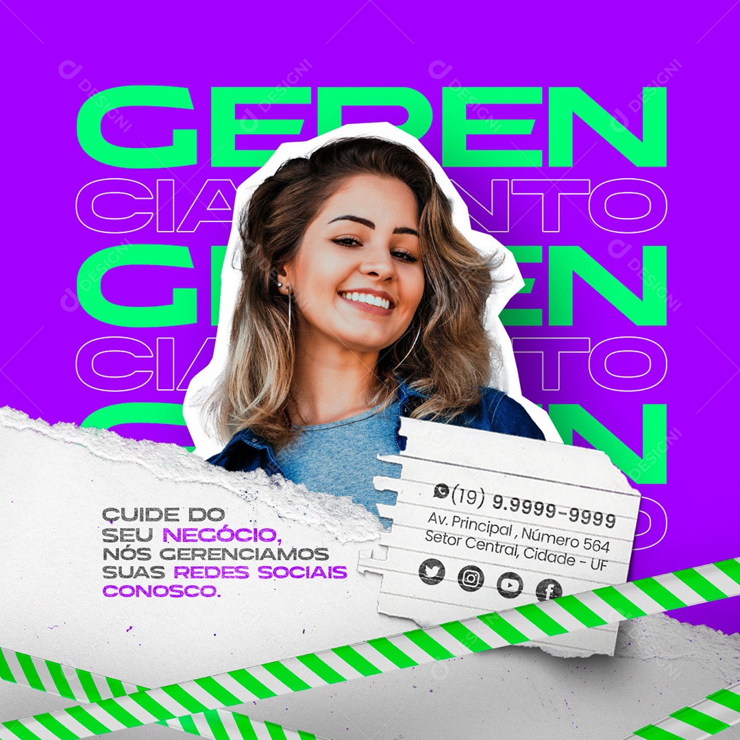 Agência de Marketing Digital Social Media PSD Editável