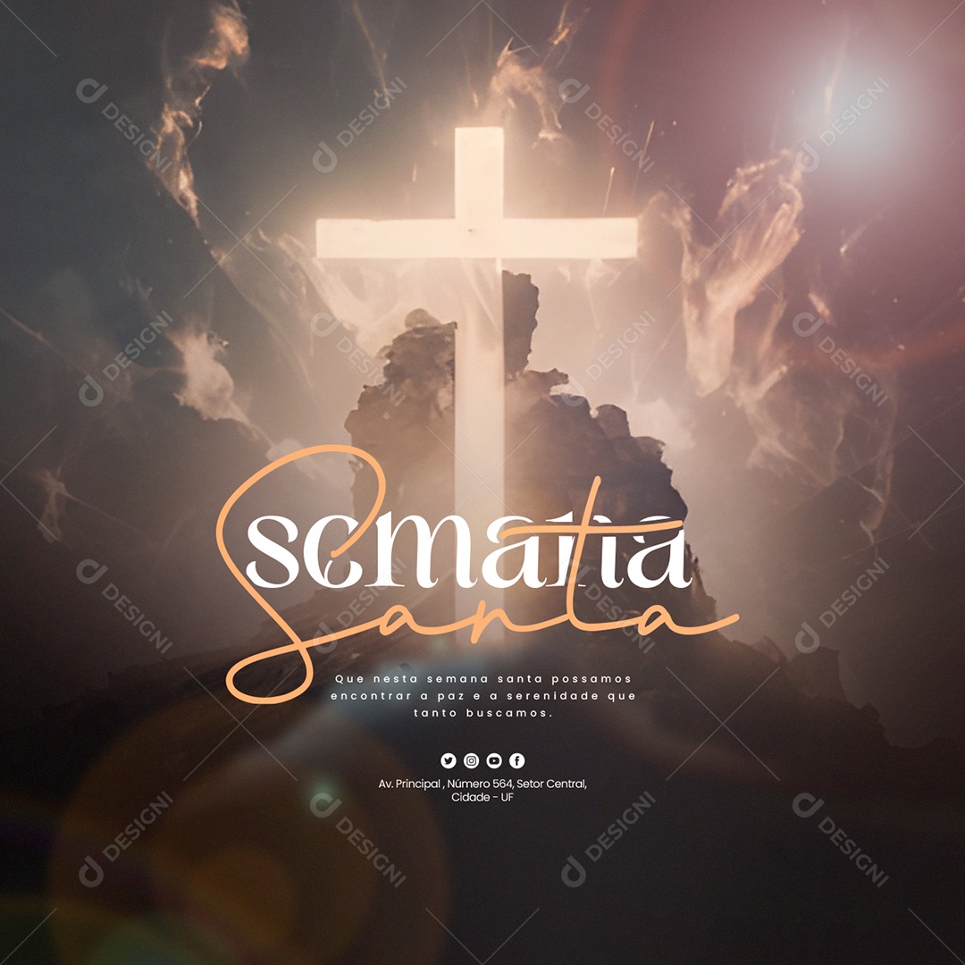 Social Media Semana Santa PSD Editável