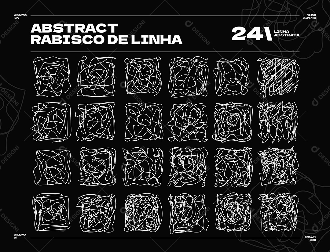 Linha abstrata Rabiscos EPS Editável