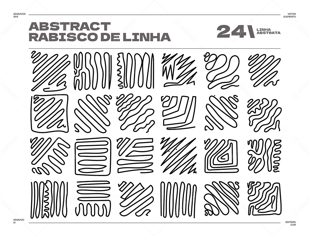 Formas Abstratas De Linha EPS Editavel