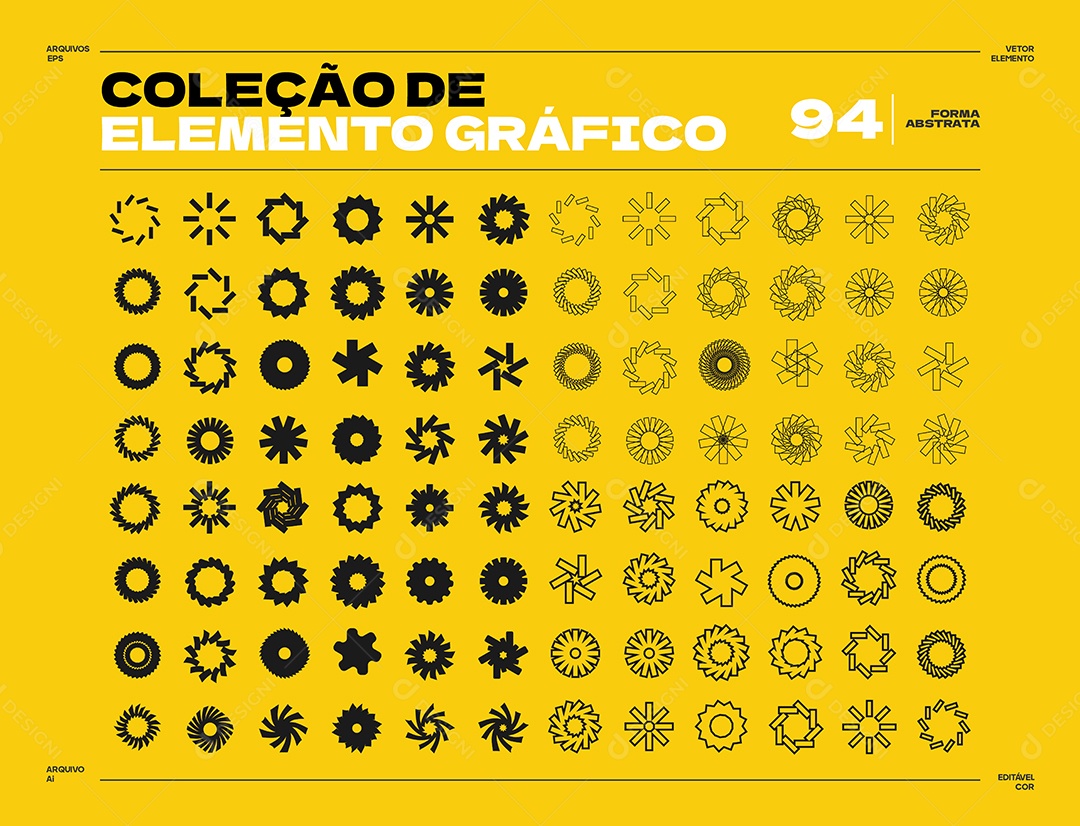 Formas De Coleção Elemento Gráfico EPS Editavel