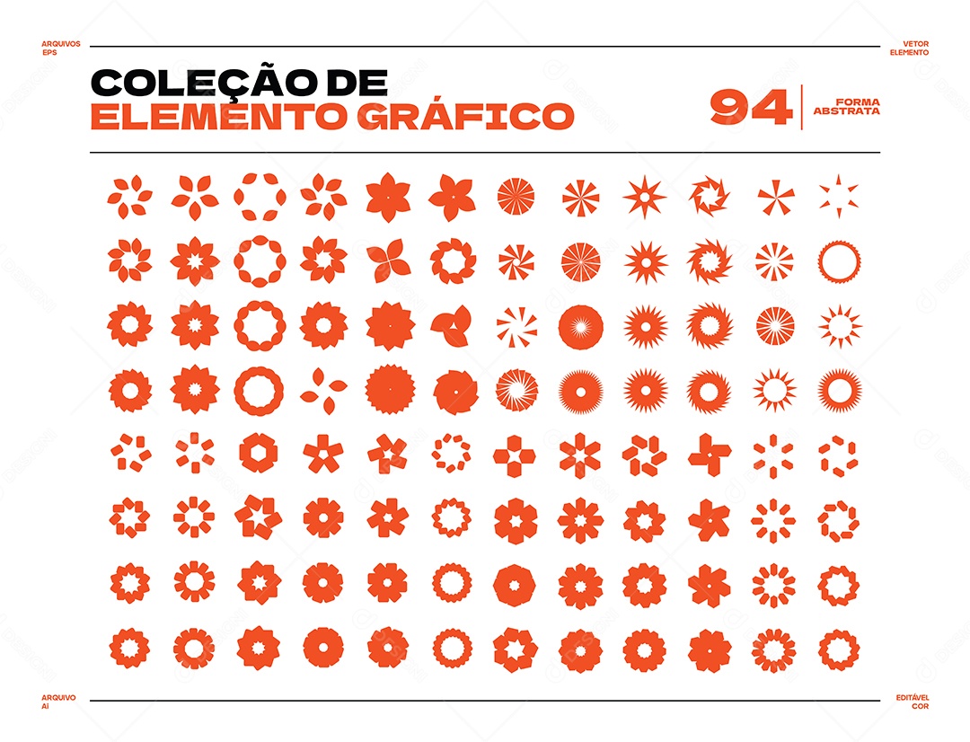 Formas De Coleção Elemento Gráfico EPS Editavel