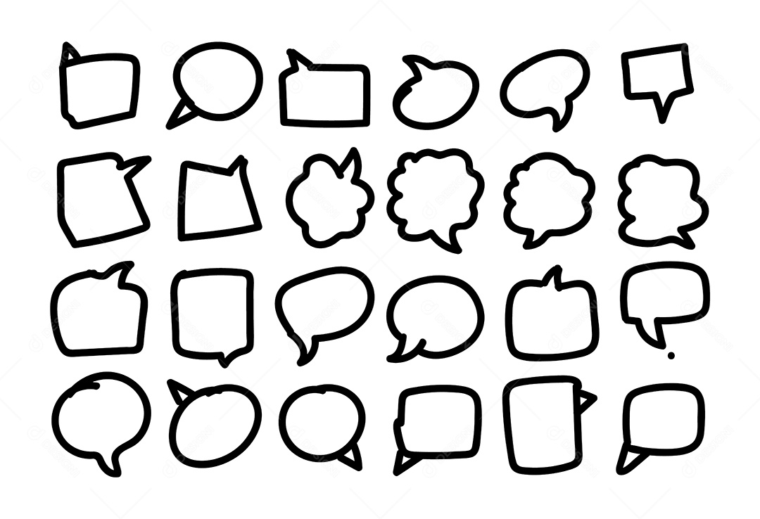 Formas De Balão De Mensagem De Texto EPS Editavel