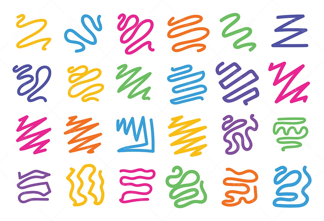 Formato De Rabisco Colorido EPS Editável