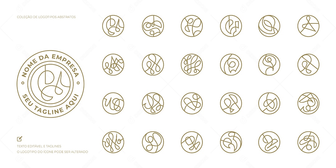 Modelo De Coleção Logotipo Abstrato EPS Editavel